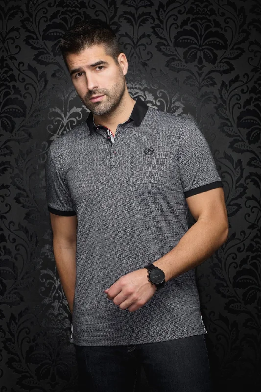 Amazing Deals Au Noir Stretch Short-Sleeve Polos | Ezra Black