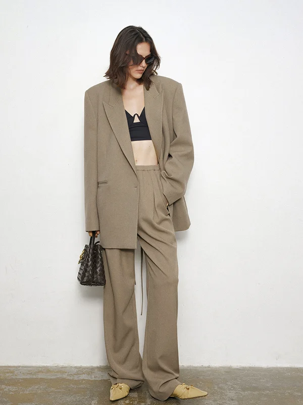 Weekend Specials to Delight City Stroll Elastic Trendy Waistband Wide Leg Pants