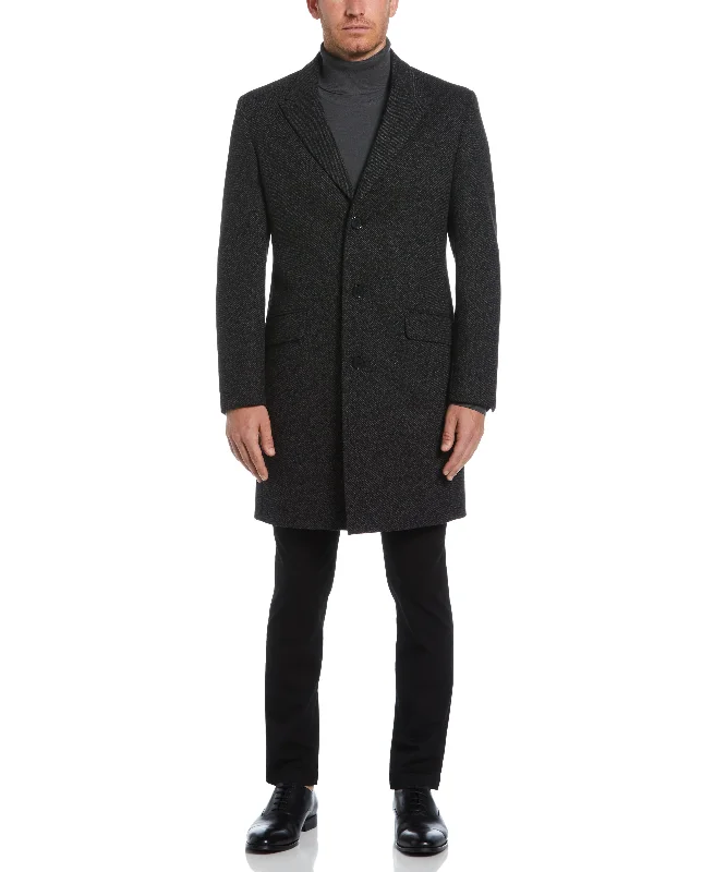 Online Deal Ezra Single Breasted 3 Button Overcoat