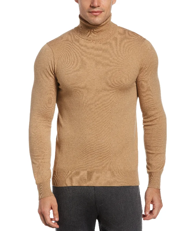 Stock Up Solid Tech Knit Turtleneck Sweater