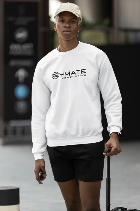 Super Bargain Mens Designer Sweatshirts Centre 'Think Positive' [White]