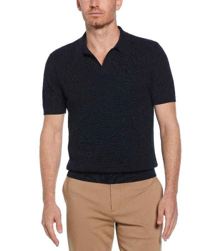 Clearance Sale Mesh Stripe Sweater Polo