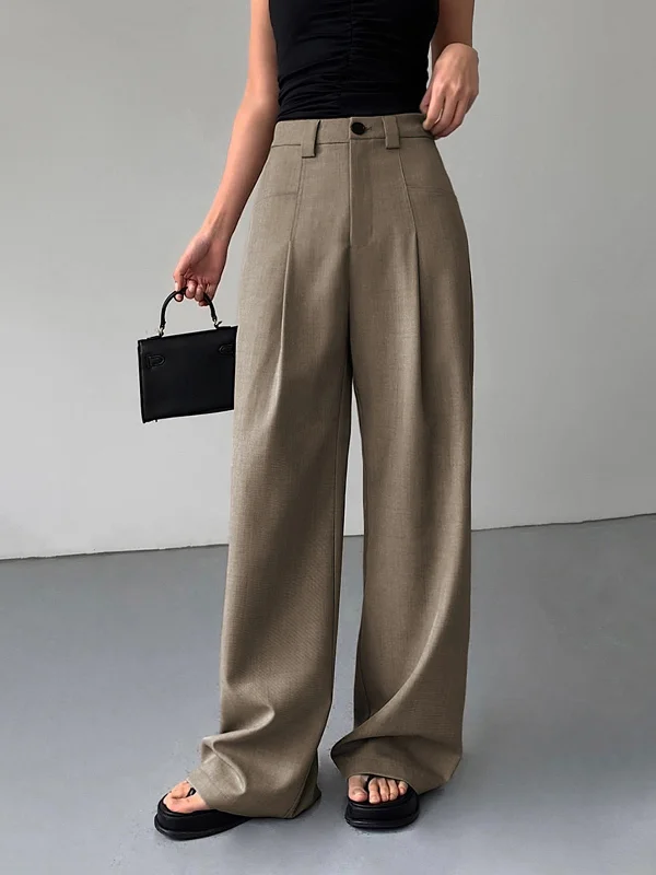 Weekend Offers That Excite Divine Pleat Wide Trendy Leg Dress Pants