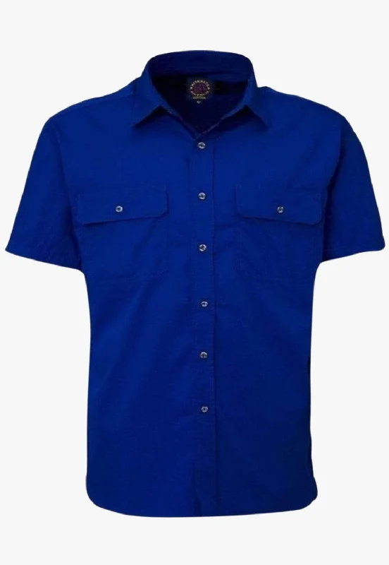 Crazy Deals Pilbara Mens O/Front S/Sleeve Work Shirt RM500BTS