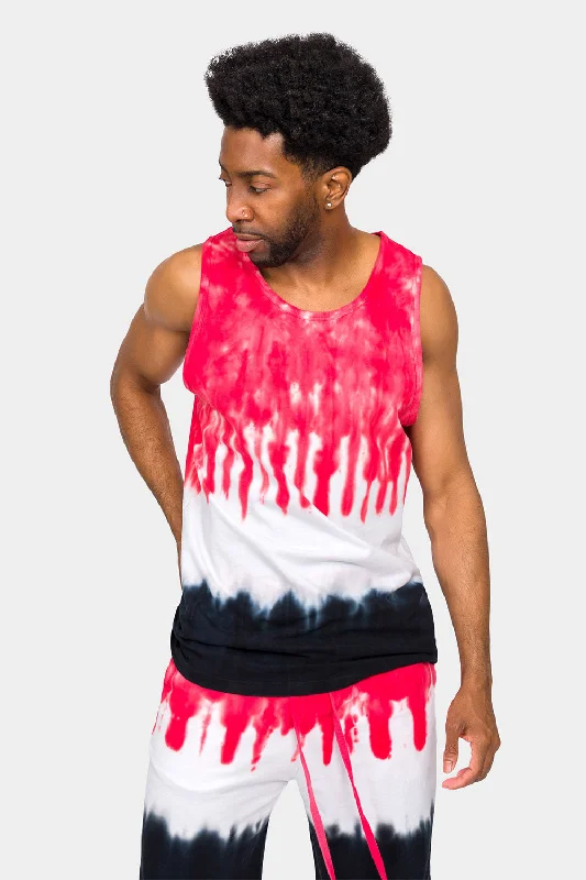 Weekend Deals That Impress Colorblock Tie Dye Cotton Tank Top
