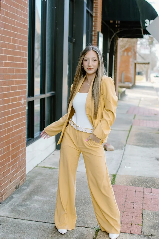 Weekend Bargains Await You Honey Business Set Trousers