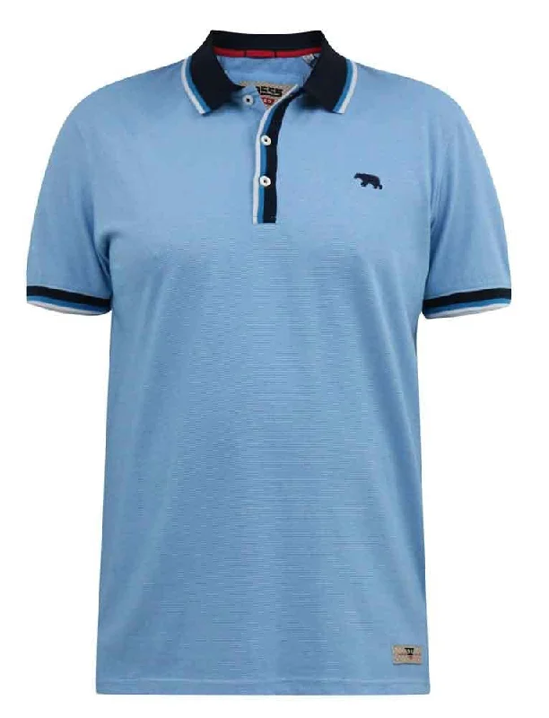 Extra Savings D555 BAYTON 1 Stripe Jersey Short Sleeve Polo Shirt for Men's (611506) in Sky, 3XL-6XL Extra Savings D555 BAYTON 1 Stripe Jersey Short Sleeve Polo Shirt for Men's (611506) in Sky, 3XL-6XL