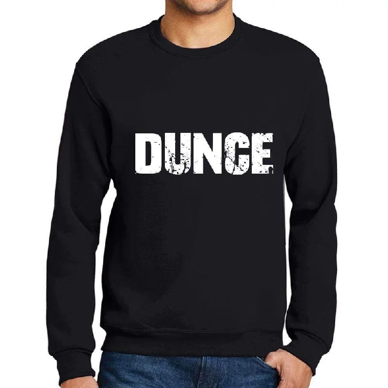 Lowest Prices Men's Printed Graphic Sweatshirt Popular Words DUNCE Deep Black