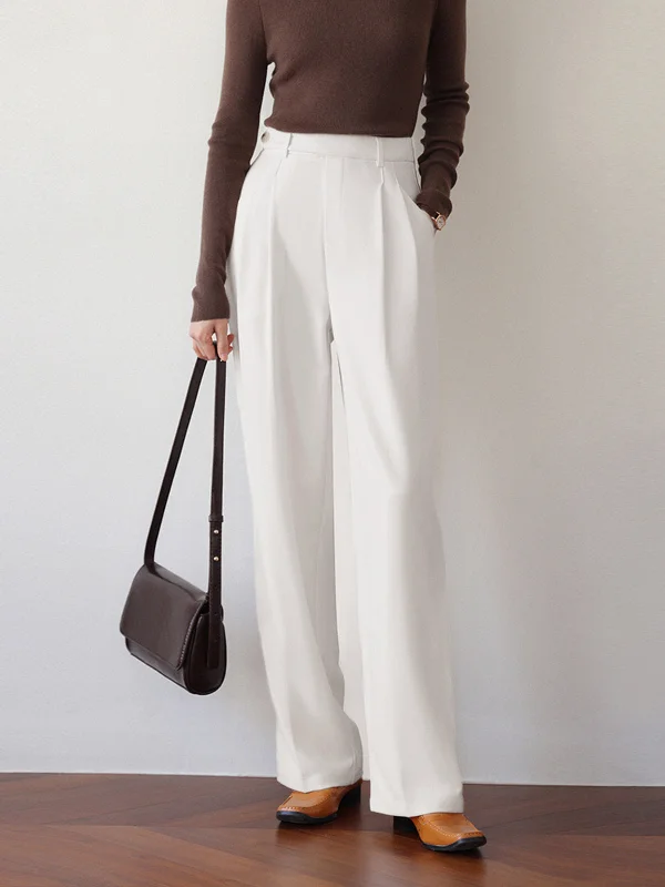 Weekend Discounts You Deserve Ivory Fantasy Graceful Wide Leg Pants