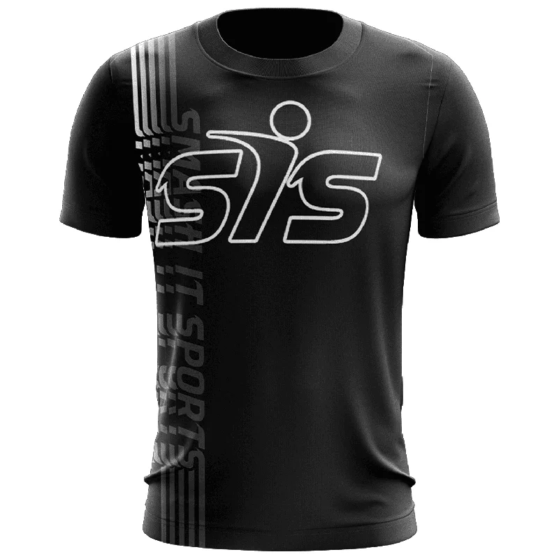 Shop and Save Smash It Sports EVO-Tech Short Sleeve Shirt - Black/White Repeat Logo