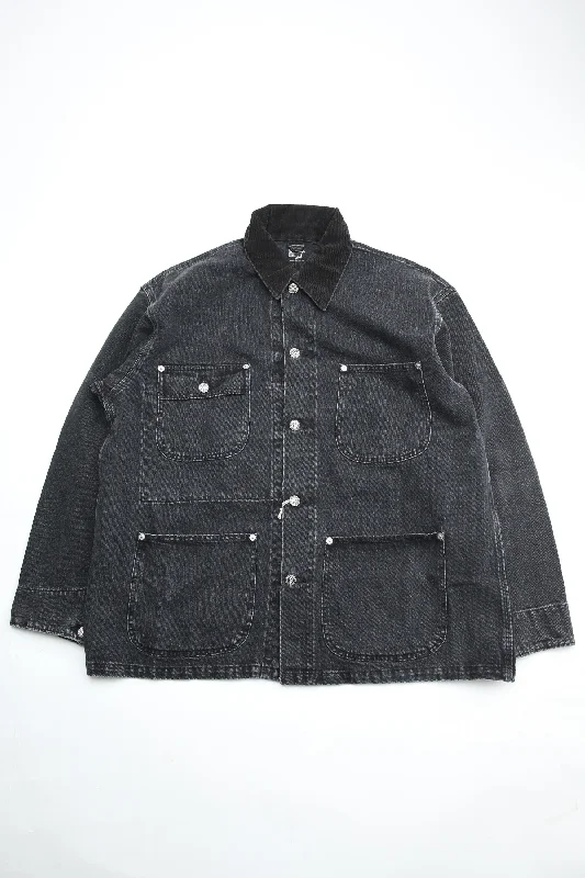 Weekend Savings Extravaganza orSlow Loose Fit Coverall - Black Denim Stone D61S