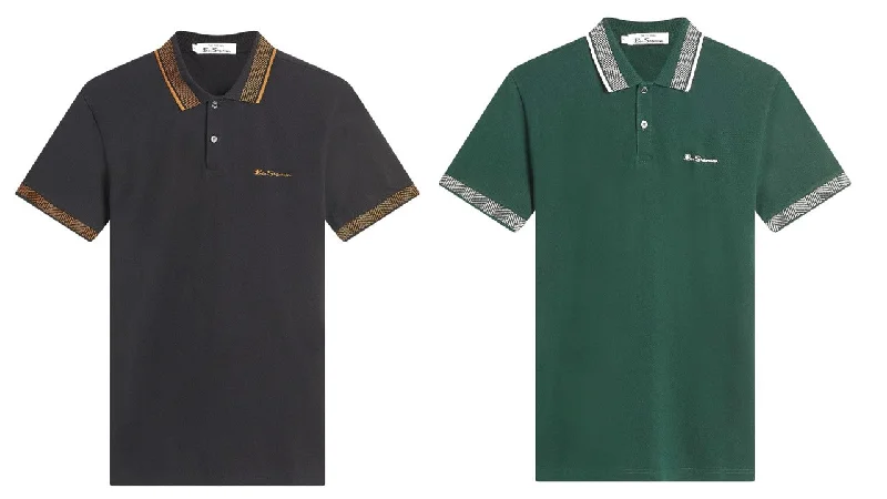 Super Deal Ben Sherman (0074022IL) Men's Contrast Collar Polo in 2 Colours, 2XL to 5XL