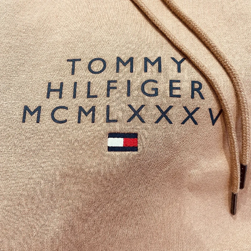Stock Clearance Tommy Hilfiger - Centre Graphic Hoodie - Basket Brown