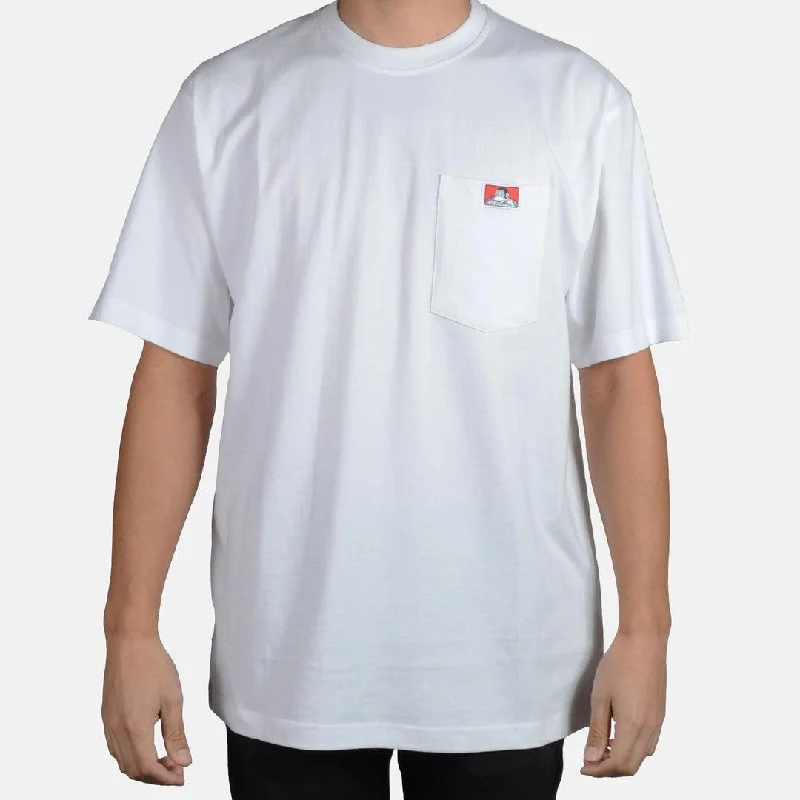Limited Availability Heavy Duty Short Sleeve Pocket T-Shirt: White