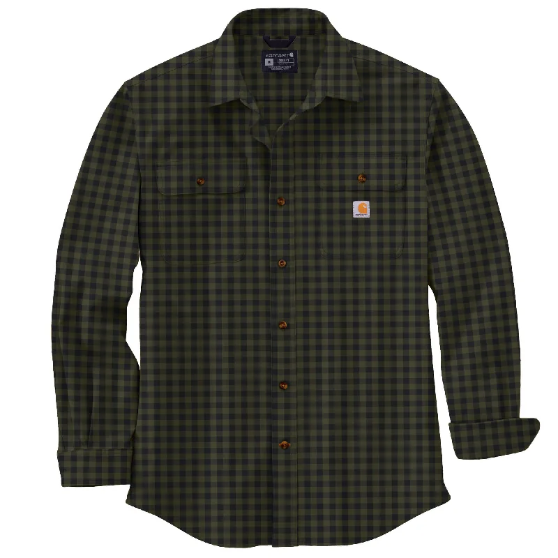 Low Prices 105947 - Loose Fit Heavyweight Lannel Long-Sleeve Plaid Shirt