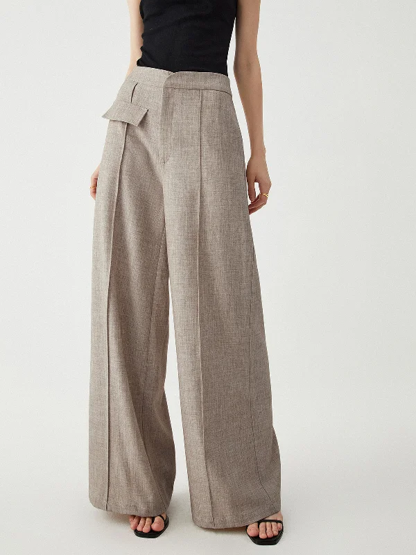 Super Savings Zipper Wide Graceful Leg Pants