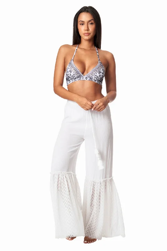 Weekend Discounts You Deserve Boho Resort Wide Leg Pant by La Moda