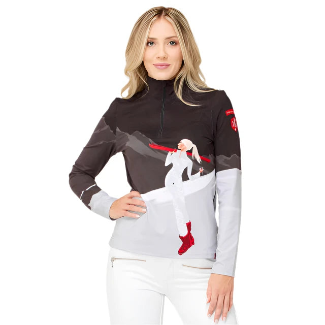 Can't Beat Krimson Klover Women's Lets Dance 1/4 Zip Base Layer Top 2025