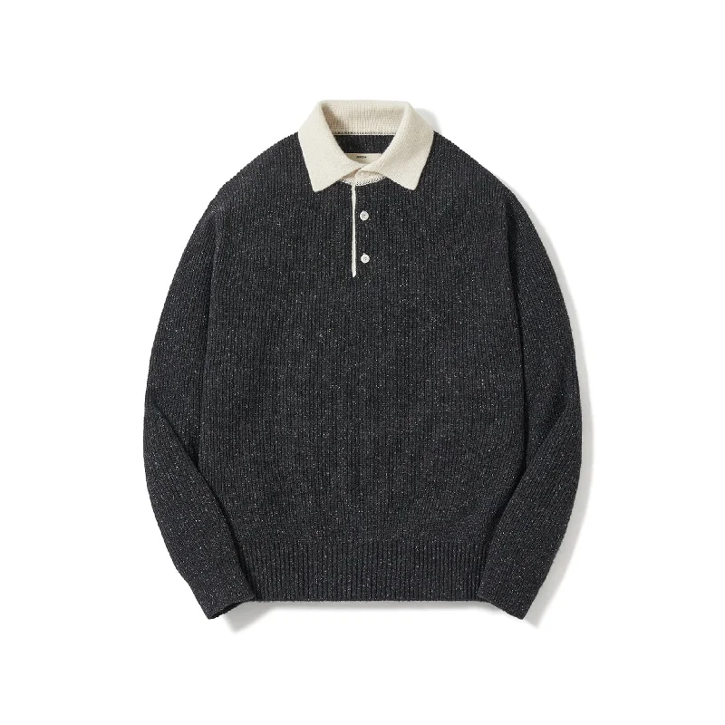 Price Reduction POTTERY Rugby Polo Knit - Charcoal