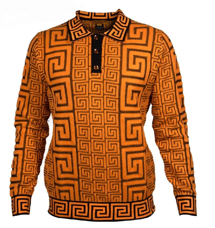 Instant Deal Prestige Greek Key Polo Sweater