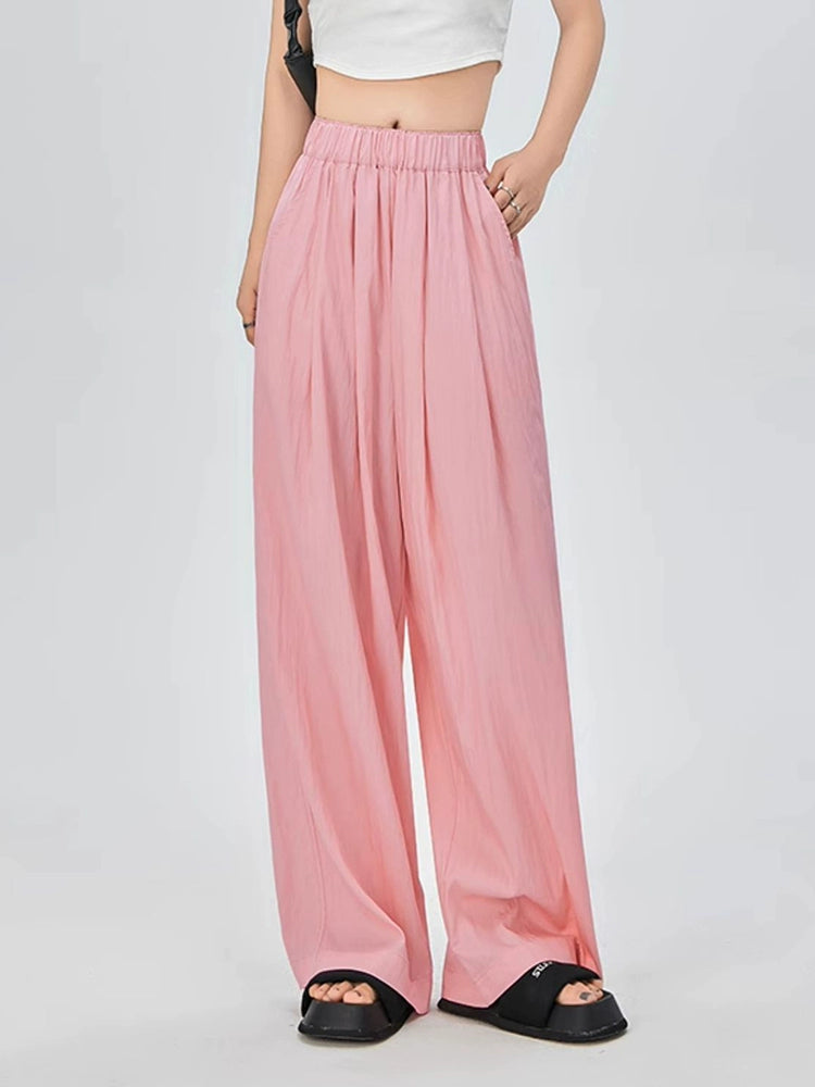 Today Only Elastic Waist Pleated Trousers with Pockets