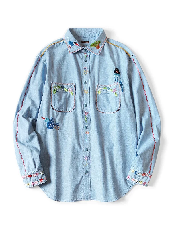 Bargain Bin Kapital Chambray Work Shirt (MAGPIE) - Sax