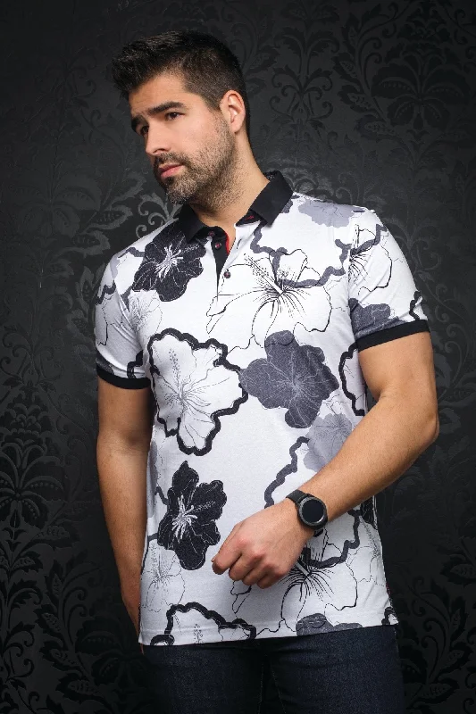 Weekend Sale: Don't Miss Out Au Noir Stretch Short-Sleeve Polos | Molokai White Black