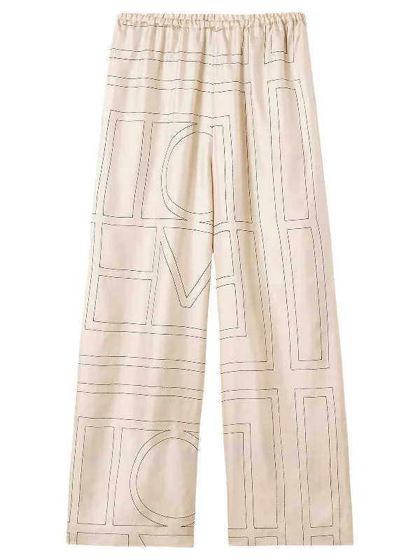 Early Access Monogram Silk Pj Bottoms