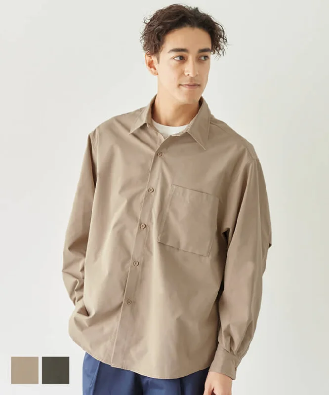 Big Discounts セール★2990円→990円 シャツ メンズ マチ付きポケット レギュラーカラー 前後差 フロントボタン 羽織り シンプル ゆったり ミディアム丈 メール便不可 24ss coca コカ