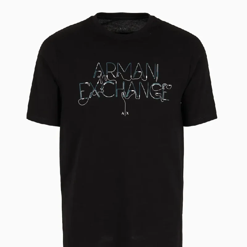 Weekend Savings Spectacular AX - Men 'BLACK' Premium Regular fit cotton T-shirt with contrasting logo AX145 Weekend Savings Spectacular AX - Men 'BLACK' Premium Regular fit cotton T-shirt with contrasting logo AX145