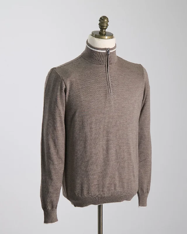 Shop and Save Riviera Summer Wool Half Zip Sweater With Paul&Shark Label