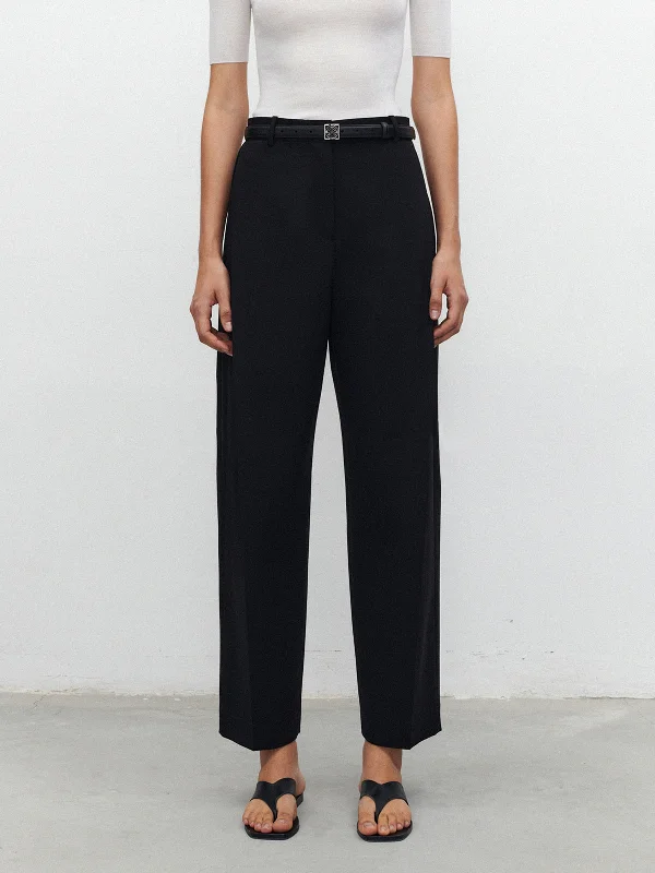 Major Deal Pocket Straight Leg Trendy Pants Without Belt