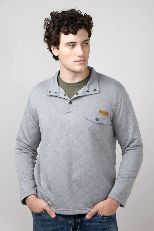 Can't Miss Simply Southern Quilted Pullover for Men in Ash | PP-0224-MN-PULL-QLTD-ASH Can't Miss Simply Southern Quilted Pullover for Men in Ash | PP-0224-MN-PULL-QLTD-ASH