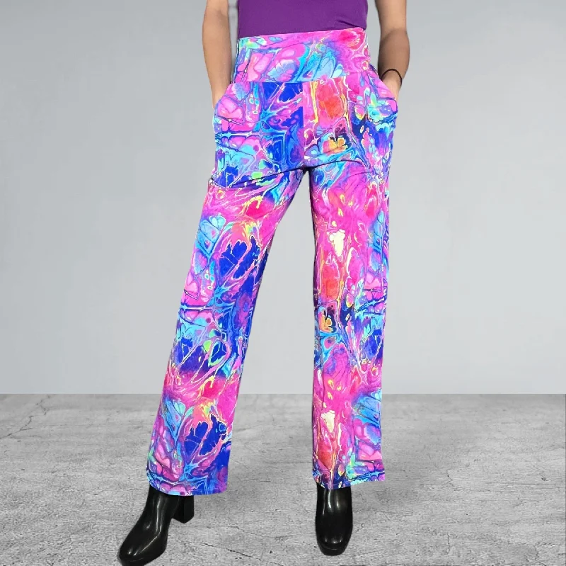 Weekend Discounts to Savor Rainbow Vapor Wide Straight Wide Leg Relaxed Fit Pants