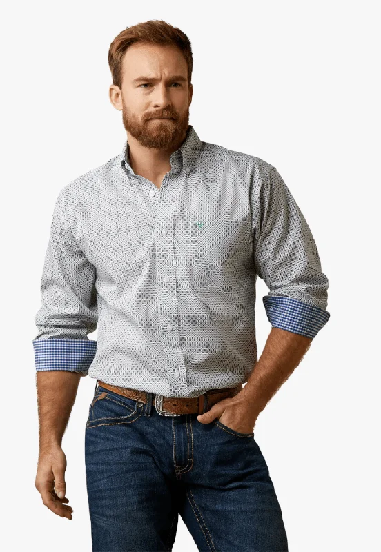 Special Offer Ariat Mens Wrinkle Free Flynt Fitted Long Sleeve Shirt