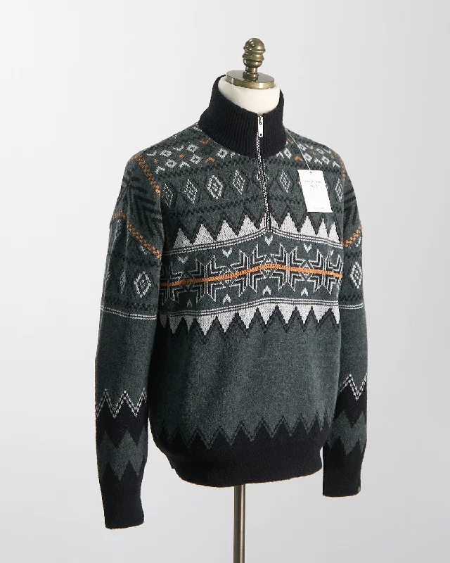 Special Price Quarter Zip Après Ski Fairisle Sweater