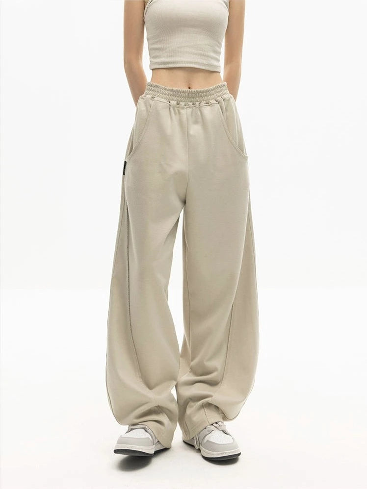 Exclusive Offer High-Waisted Wide-Leg Paneled Joggers