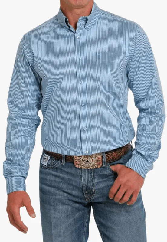 Special Discount Cinch Mens Modern Fit Stripe Long Sleeve Shirt