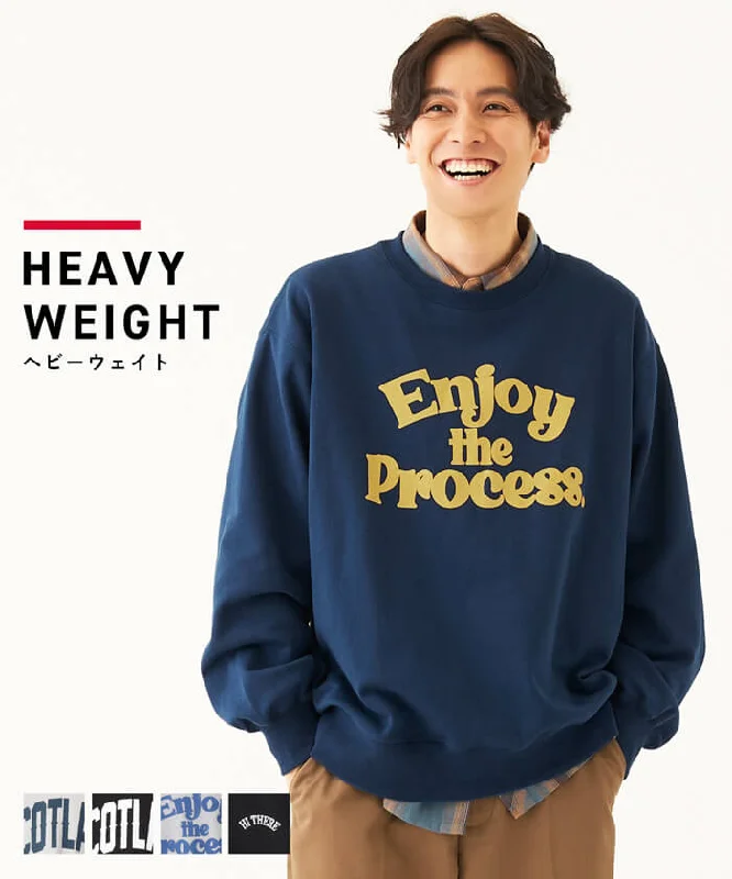 Reduced Prices 1/1〜福袋対象★ スウェット ヘビーウェイト 裏毛 トレーナー プリント ロゴ クルーネック リブ 長袖 伸縮性 ゆったり メール便不可 23aw coca コカ