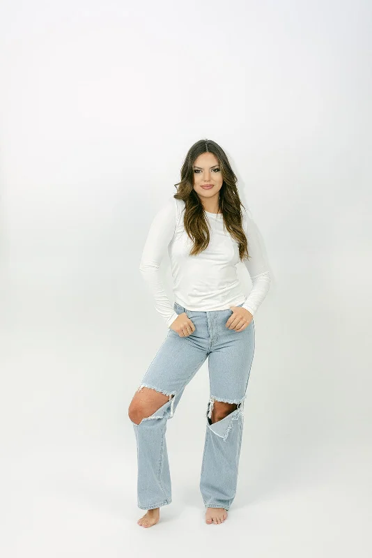 Weekend Bargains to Enjoy Cello Light Wash Super High Rise Dad Jean