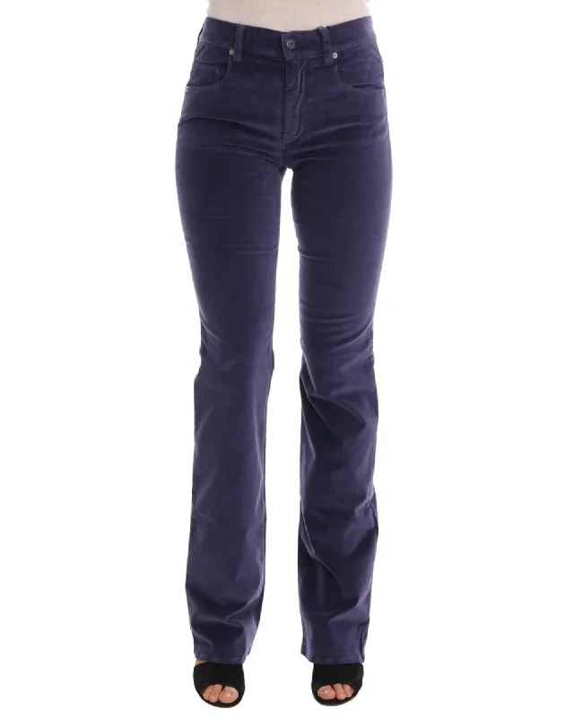 Special Offer Brand New Ermanno Scervino Purple Corduroy Bootcut Flare Pants W26 US Women
