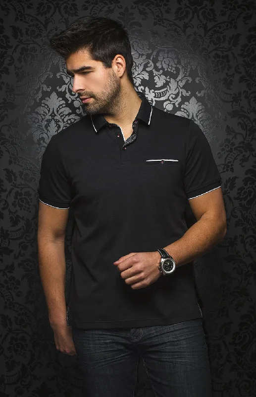 Weekend Offers That Thrill Au Noir Short-Sleeve Polo | Mercury Black