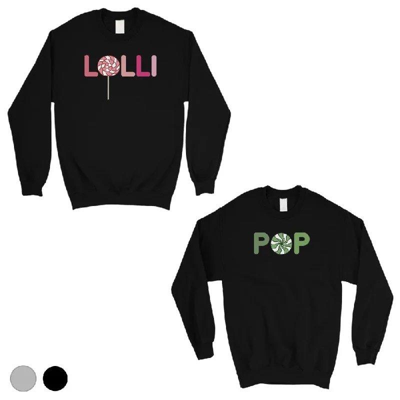 Best Deals LolliPop Couples Matching Sweatshirts Grandma Grandpa Gift Ideas