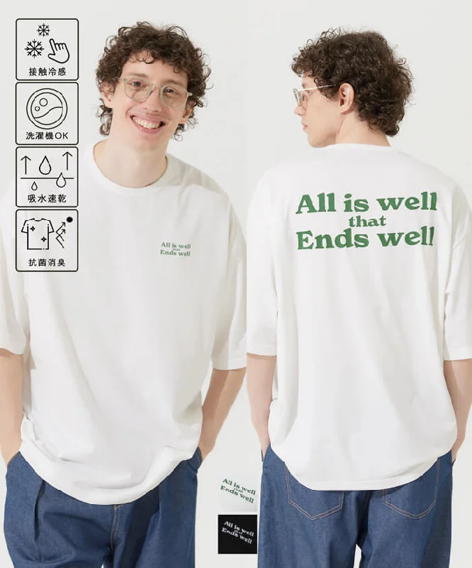Daily Special 1/1〜福袋対象★ Tシャツ メンズ ロゴTシャツ バックプリント オーバーサイズ 半袖 カジュアル 吸水速乾 接触冷感 抗菌防臭 タンブルフリー メール便不可 24ss