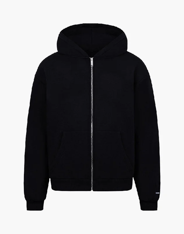 Weekend Savings Delight BASIC ZIP-HOODIE (BLACK)