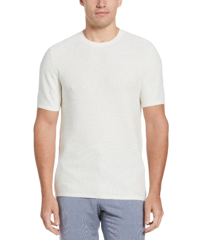 Amazing Value Tech Knit Vertical Ribbed Sweater Tee