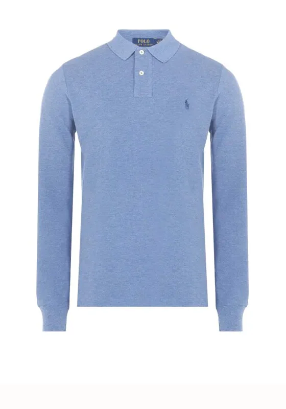 Weekend Deals That Dazzle Ralph Lauren Classic Long Sleeve Polo Shirt, Blue Heather