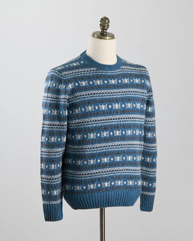 Hot Buy Virgin Wool Fairisle Crewneck Sweater