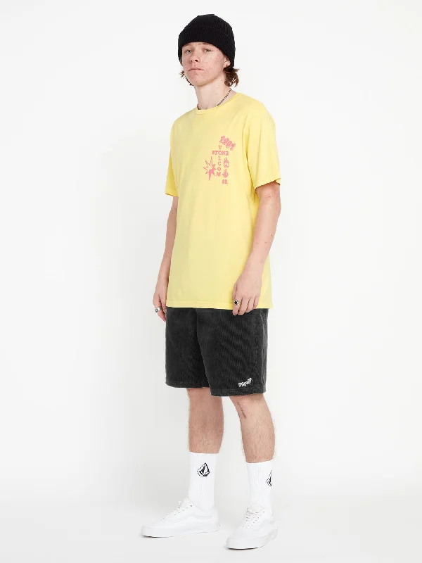 Weekend Special Outer Spaced Elastic Waist Shorts - Black Combo