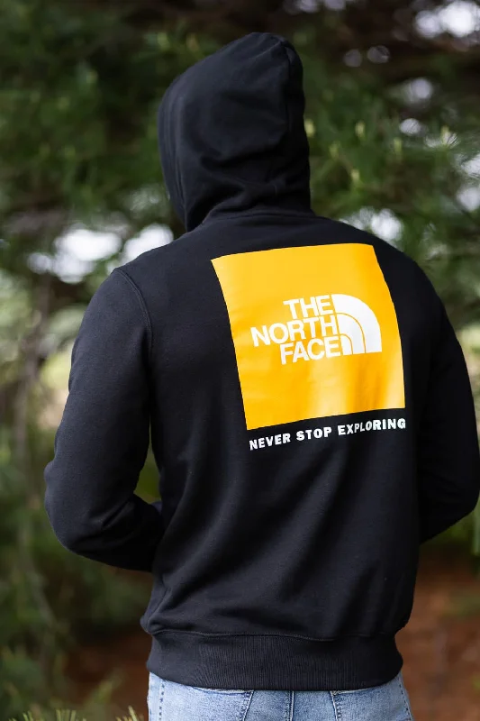 Exclusive Deal The North Face Box Logo Hoodie for Men in Black/Yellow | NF0A7UNS-AGG-BLK